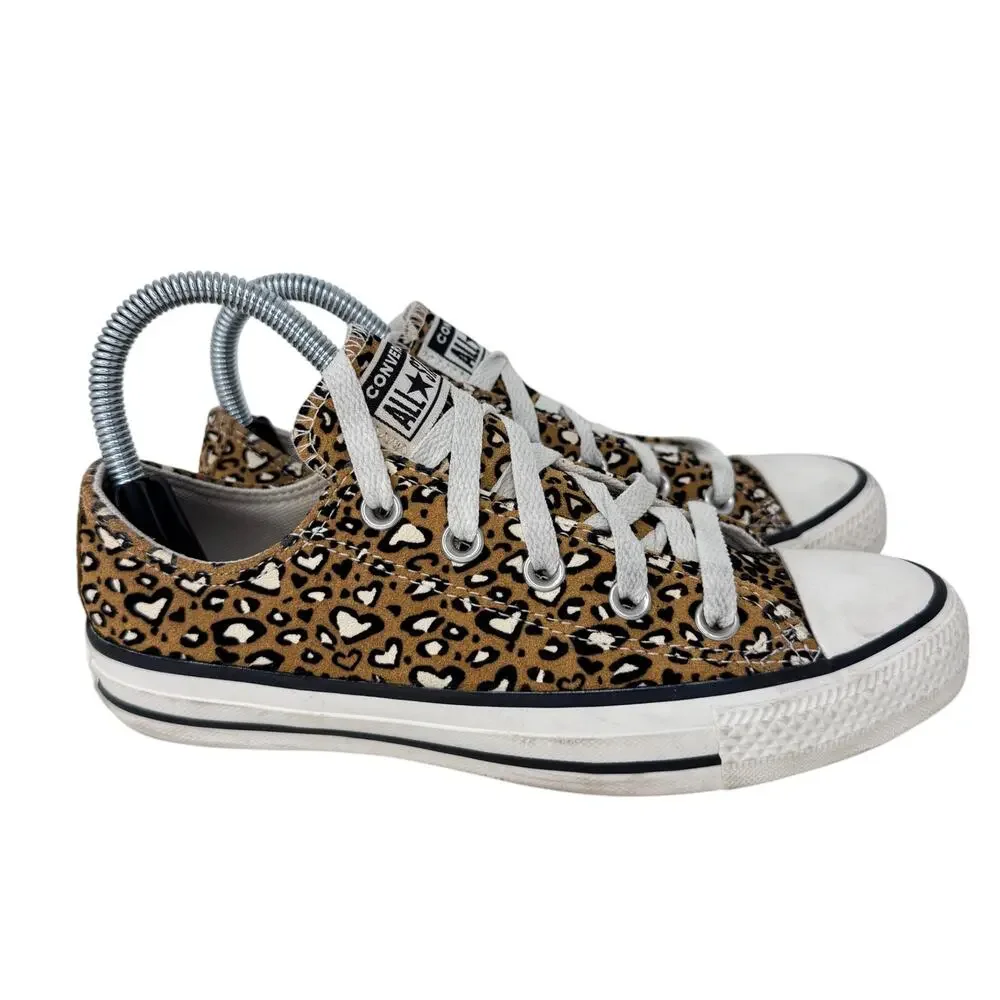 Converse Chuck Taylor All Star Sneakers Unisex M4/W6 Gold White Leopard‎ Print